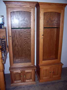 Oak 6 Gun Chimney Cabinets