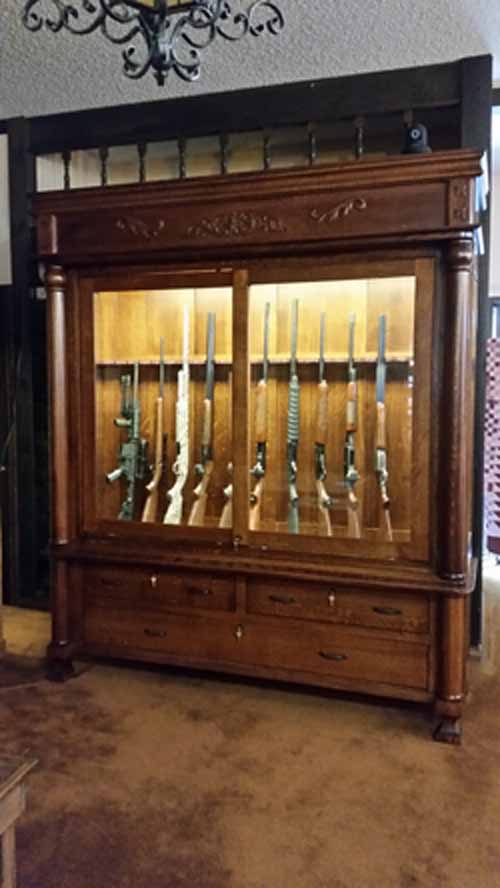 Nichols 25 Gun Custom Cabinet Amish Custom Gun Cabinets
