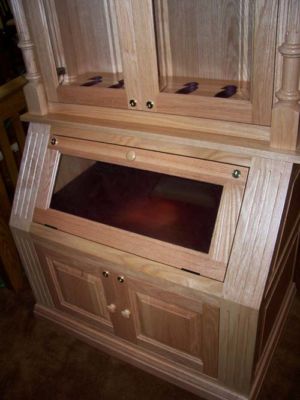 Clifton Custom Gun Cabinet with Pistol and Knife Display
