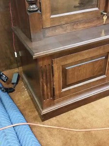 Amish Custom Gun Cabinet Fluted Panel