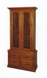 MW-Amish-custom-Gun-Cabinet-2-door-4-drawer
