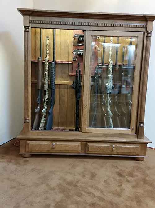 custom gun cabinets - amish custom gun cabinets
