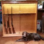 Amish Custom Made Long Gun Cabinet Side Display